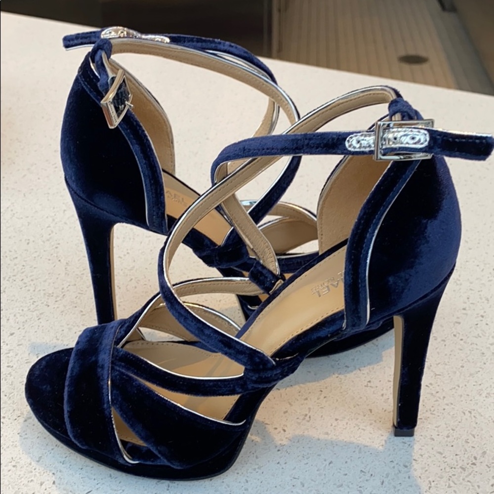 Michael Kors Blue Velvet Shoes